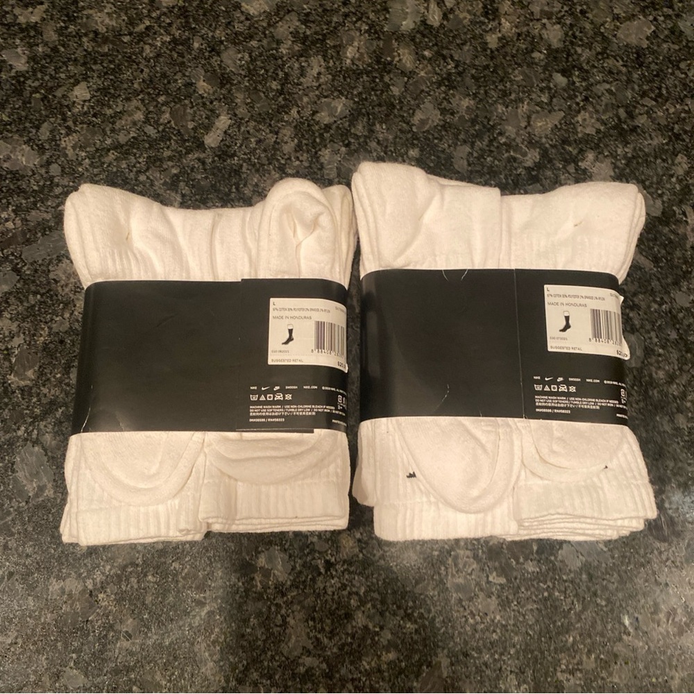 Lot of 2x Nike Everyday Cotton Cushioned Crew Dri-Fit Socks Sz L 12 Pairs NEW - Picture 4 of 5
